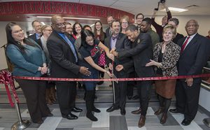 Photo, ribbon cutting, Center for Multicultural Leadership and Student Engagement